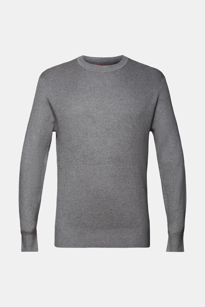 Strukturierter Strickpullover mit Rundhalsausschnitt