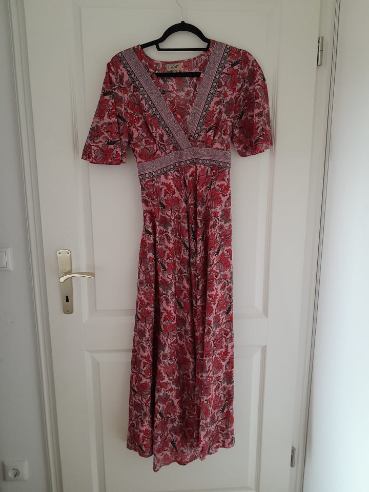 Coline Kleid in Rot/ Pink günstig kaufen S/M