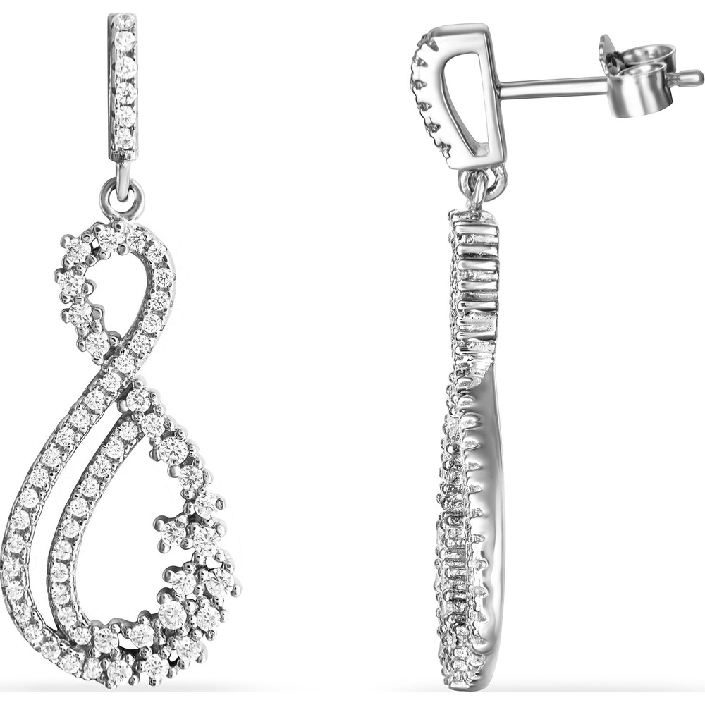 FAVS Boucles d'oreilles à fermoir à poussette 925 Argent Boucles d'oreilles