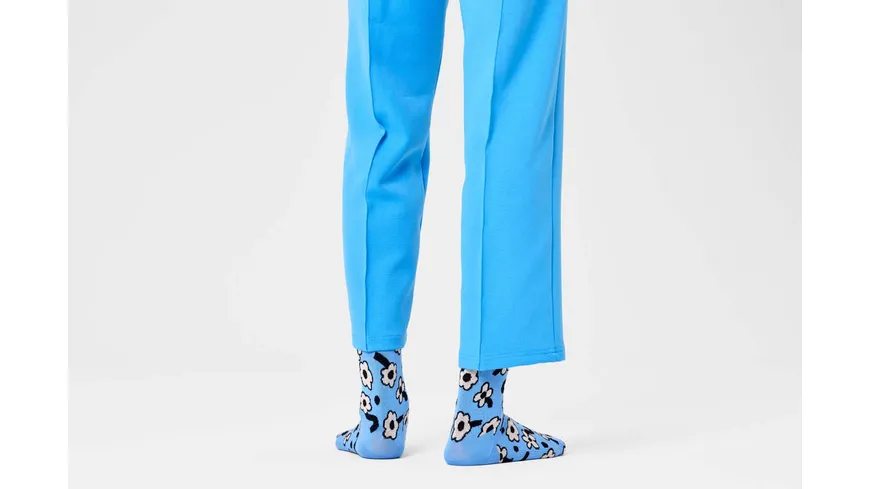 Happy Socks Unisex Socken Dancing Flower Light Blue