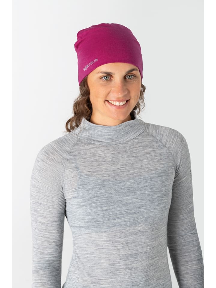 super.natural Merino Mütze EVERYDAY HAT in pink günstig kaufen onesize