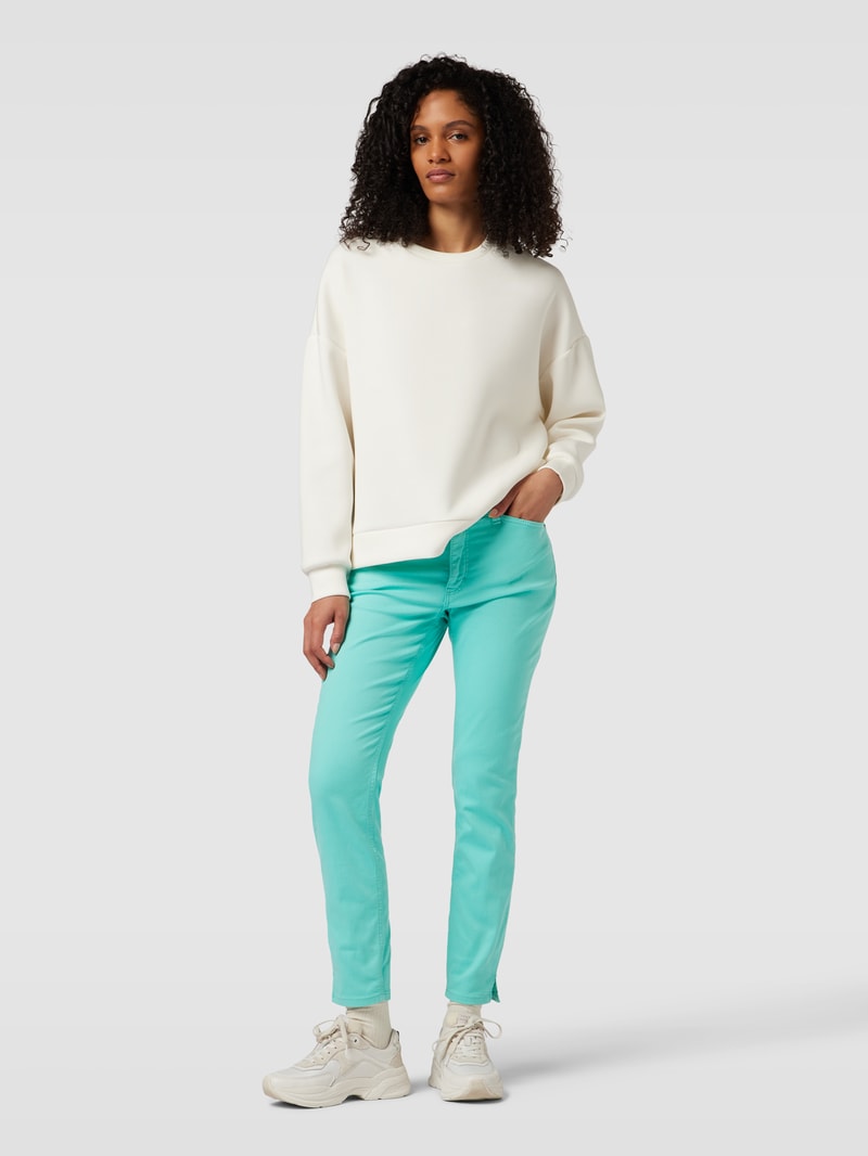 Jeans mit Label-Patch Modell 'DREAM SUMMER' in helltuerkis