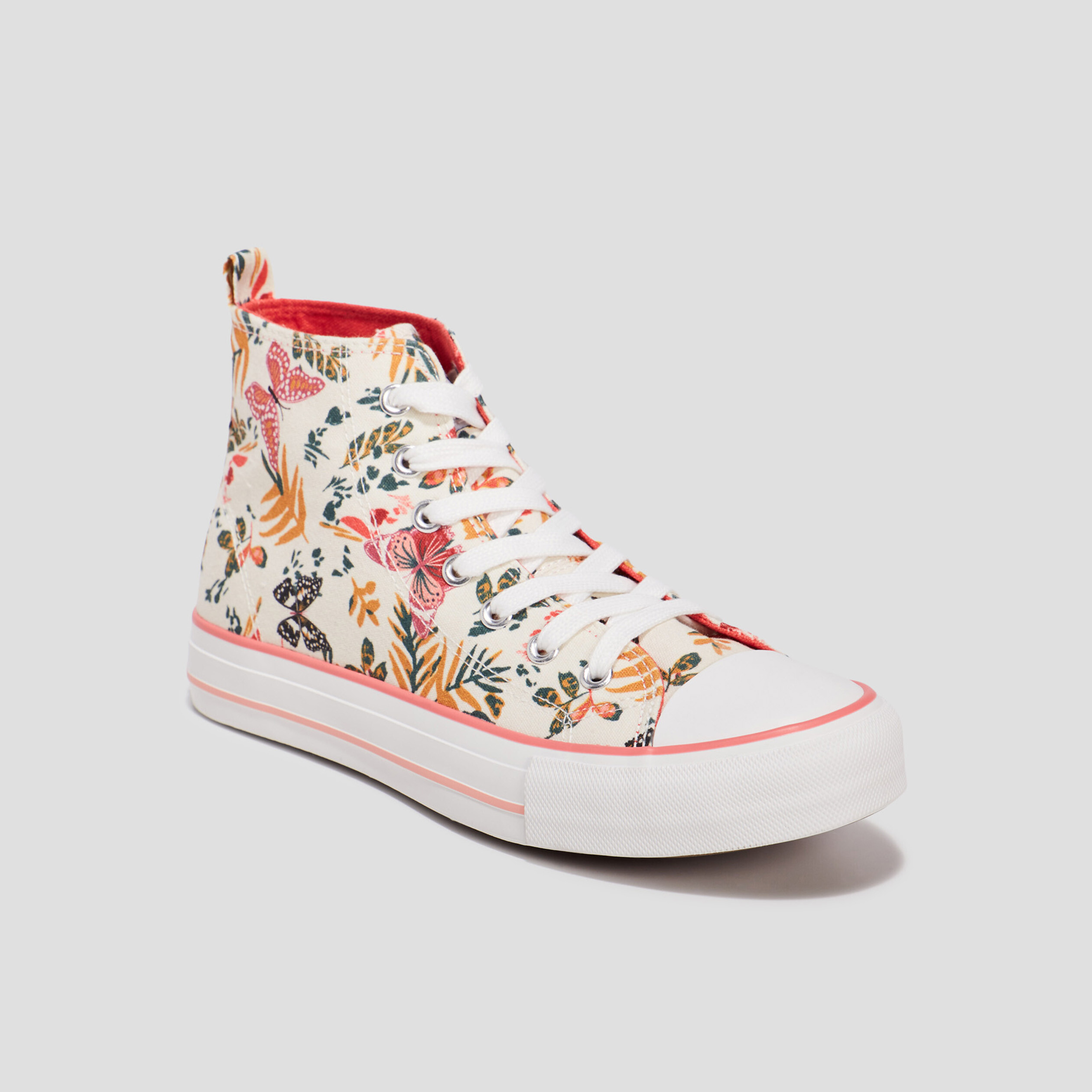 Baskets montantes en toile Creeks multicolore femme | La Halle