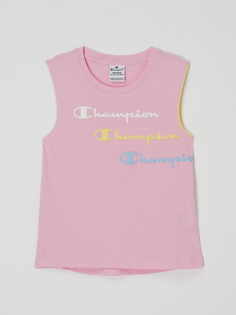 Top mit Logo-Print in rosa