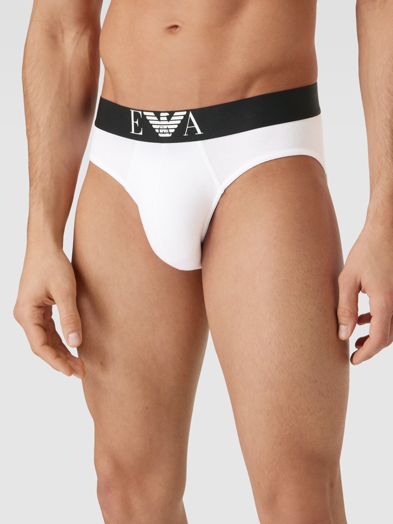 Slip mit Label-Print Modell 'SHINY BIG LOGO' in weiß