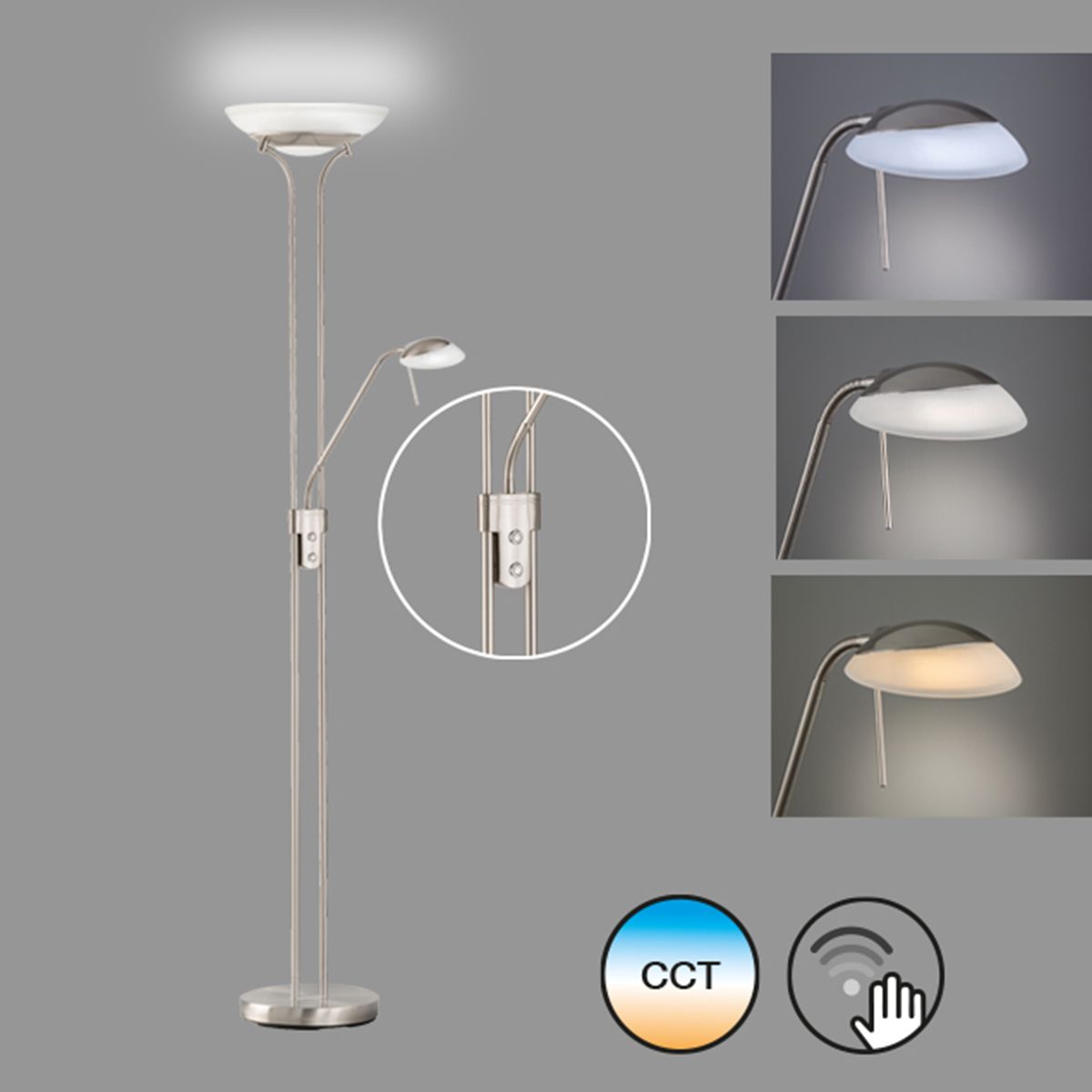 Fischer & Honsel LED Fluter Pool-TW 2 flg Nickel