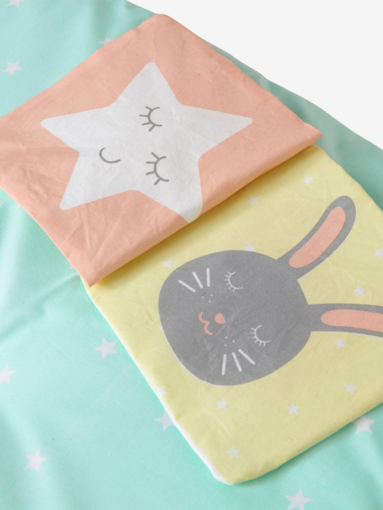 Vertbaudet Baby Activity-Decke FUNNY BABY - hellgrün bedruckt