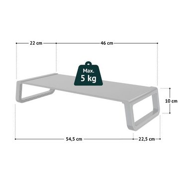 SVITA Schreibtischaufsatz ANSAN, Monitorständer, Monitorerhöhung, Glas, Schwarz