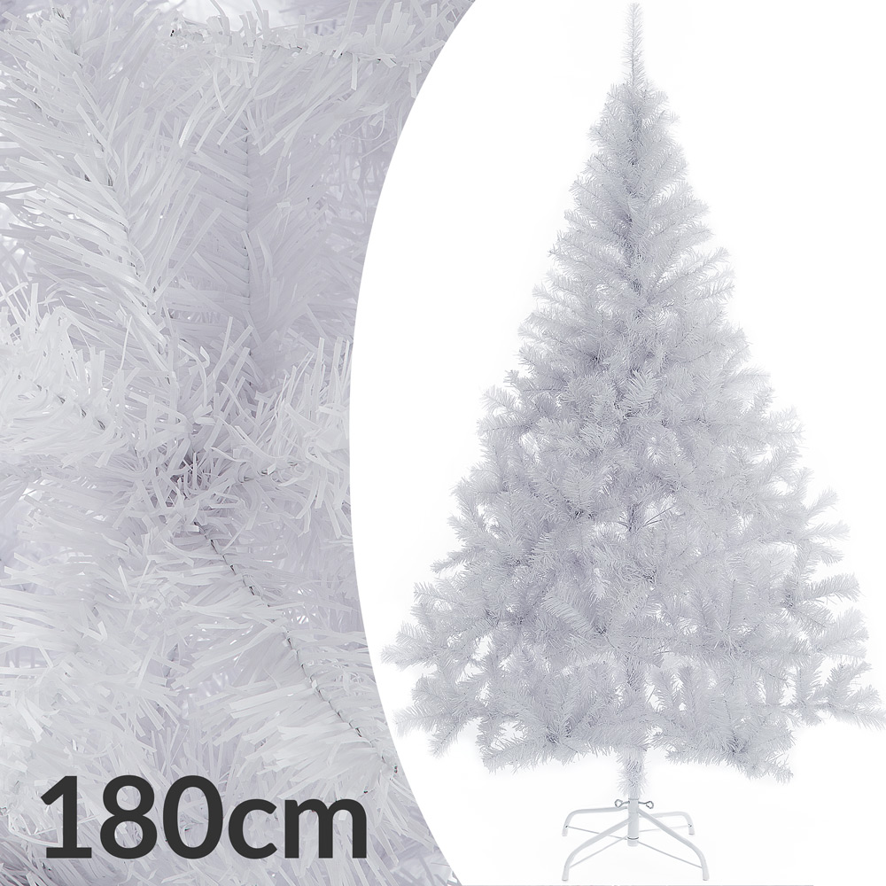 Casaria Deuba Weihnachtsbaum PVC weiß 180cm
