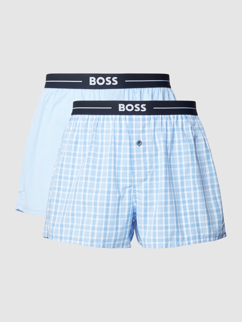 Boxershorts mit Label-Detail im 2er-Pack in hellblau