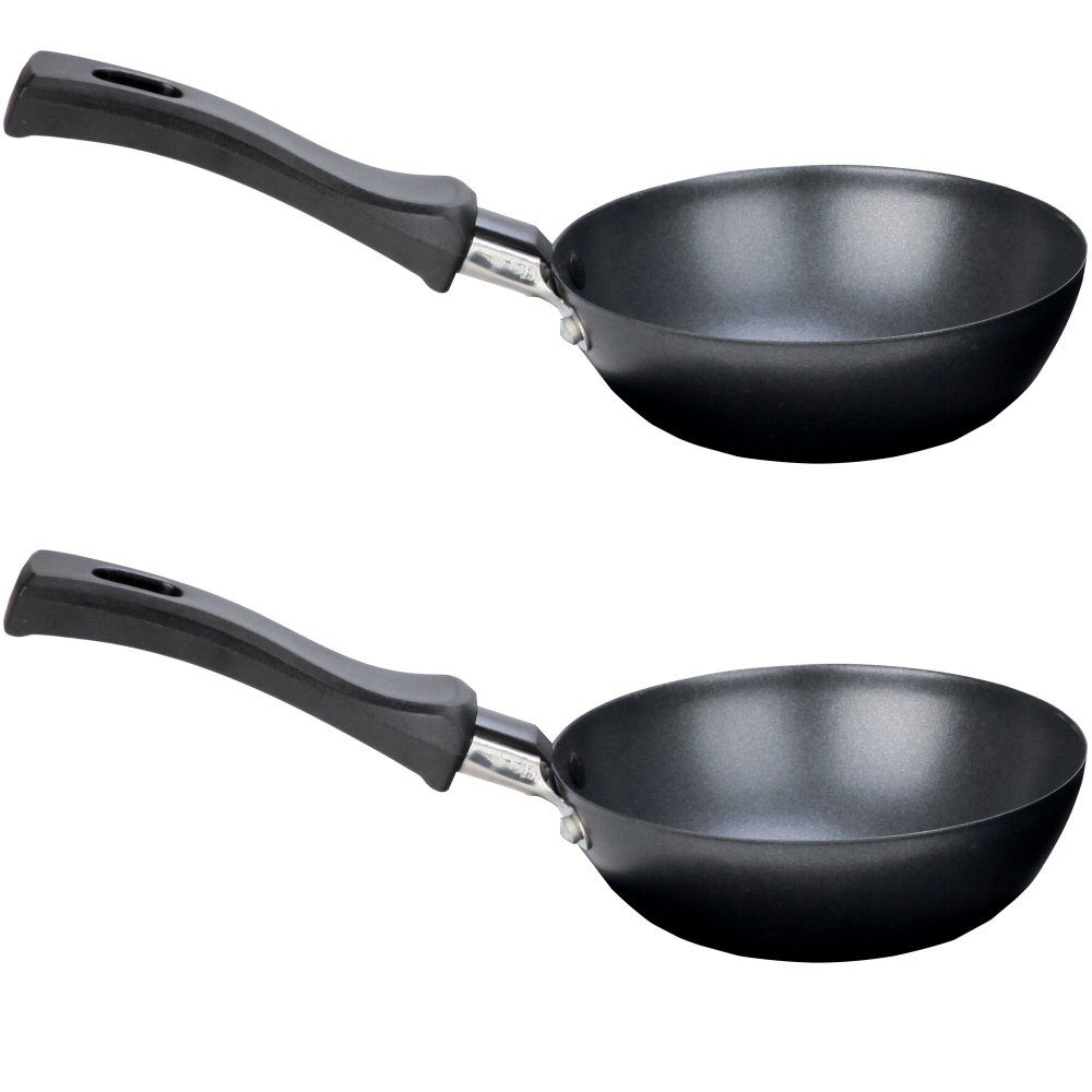 Syntrox Raclettepfännchen Syntrox Wok-Pfännchen Schüssel Pfanne 2er Set Zubehörteil für Racl