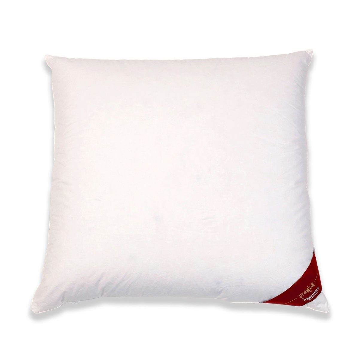 Daunenkissen Premium, Traumschloss, Füllung: 90% neue weiße canadische Daunen & 10% Federn, Bezug: 100% Mako-Baumwolle, Rückenschläfer, Seitenschläfer, Bauchschläfer, Daunen und Federn der Klasse 1 nach EN 12934