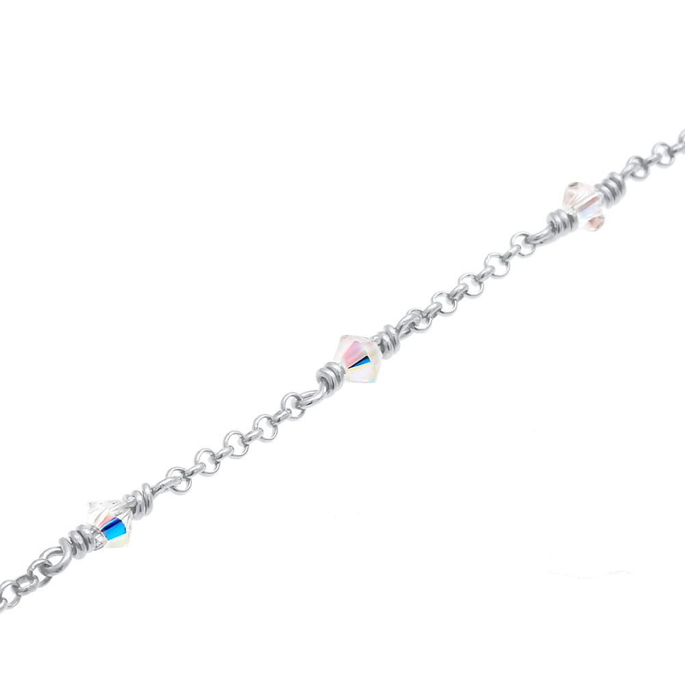Elli Elli Bracelet féminin étincelant avec des cristaux en 925/1000 argent massif Bracelet