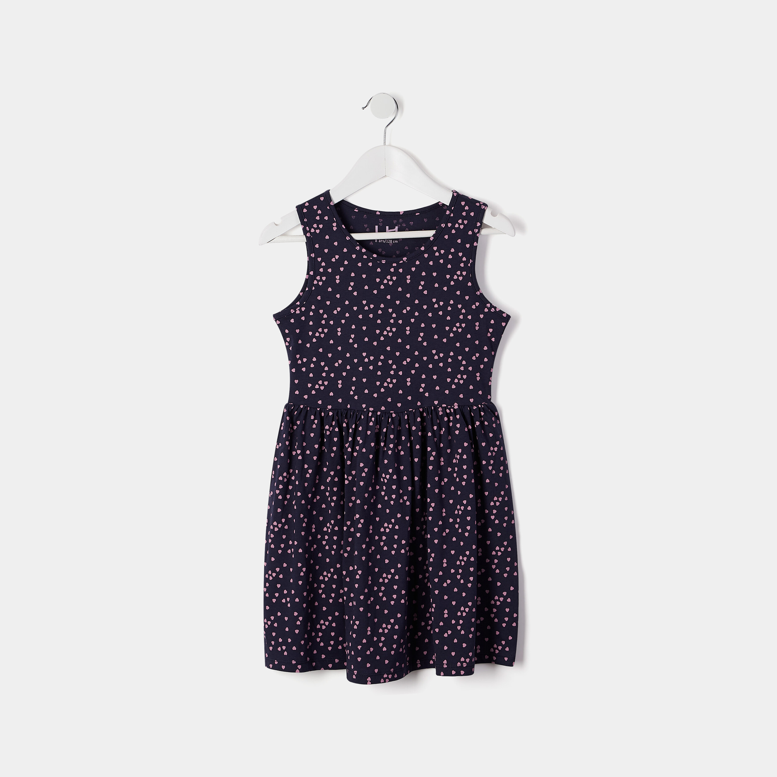 Robe évasée sans manches bleu marine fille | La Halle