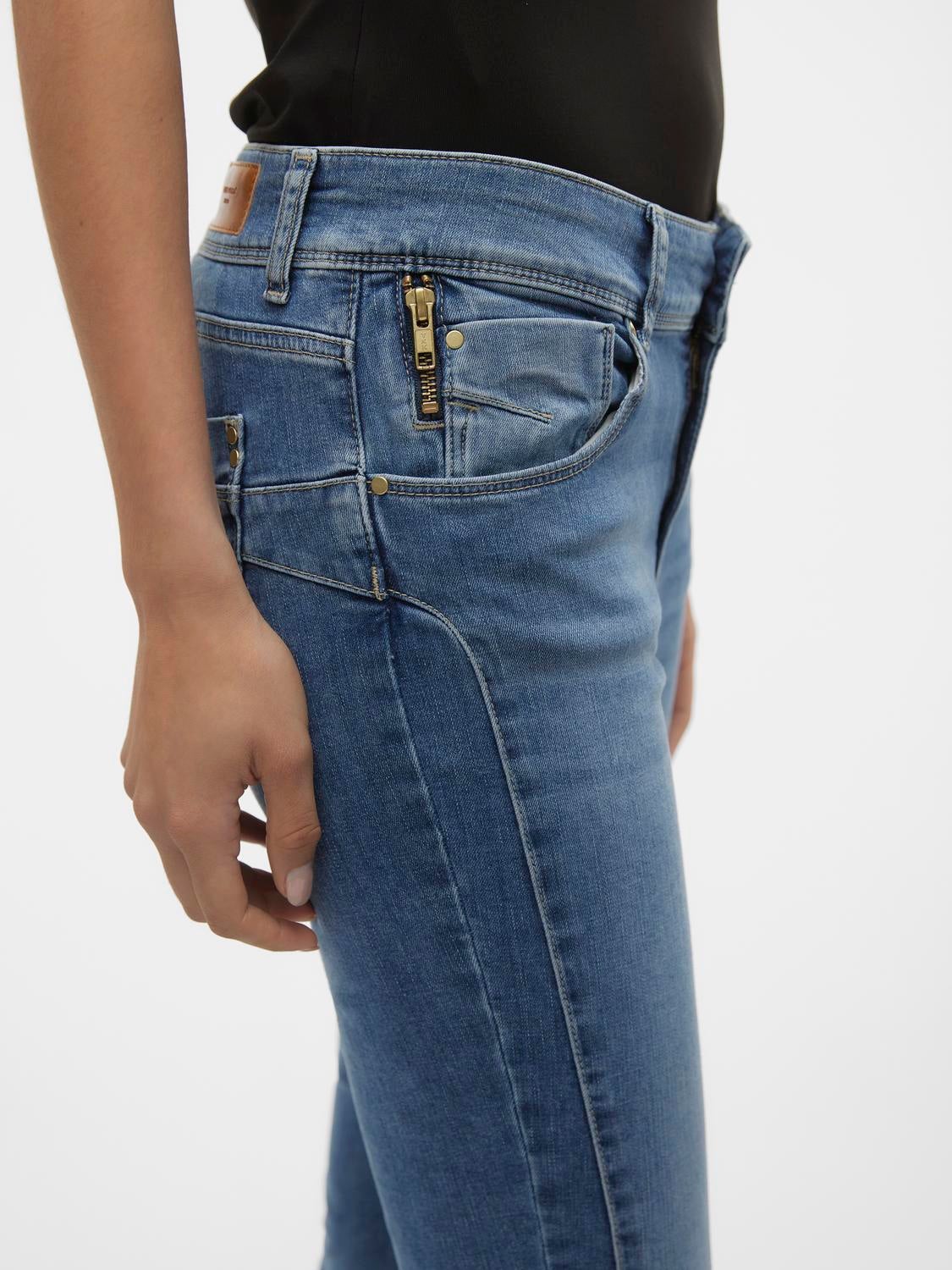 VMEMPOWER Mid Rise Skinny Fit Jeans