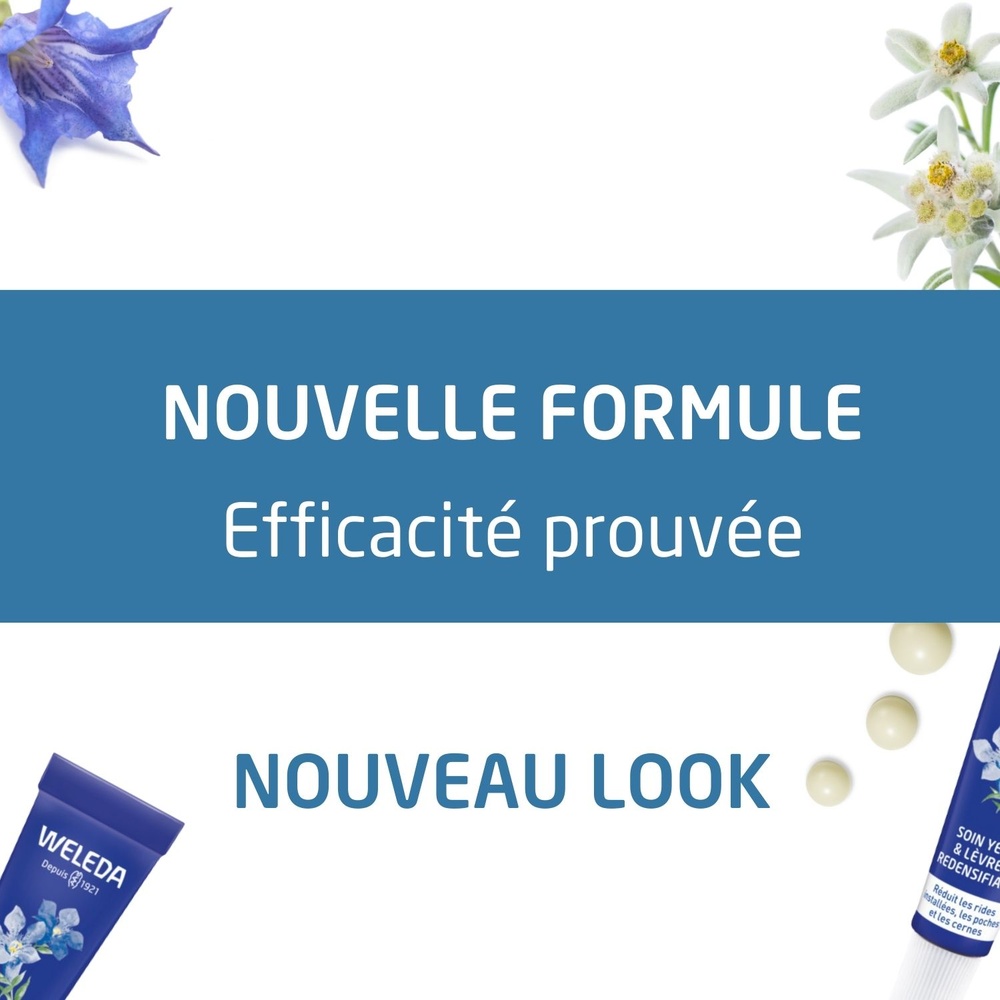 WELEDA Soin Yeux & Lèvres redensifiant Gentiane Bleue et Edelweiss - 10 ml Soins du visage