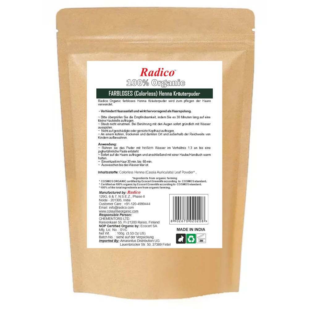 Radico Kräuterpflegepackung Farbloses Henna 100 g