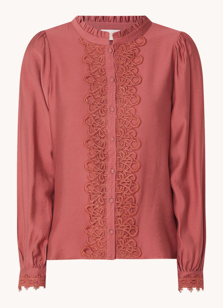 Aaiko  Isalee blouse met kanten details en ruches