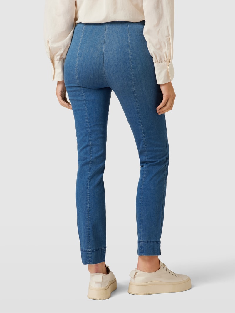Jeans mit elastischem Bund in blau