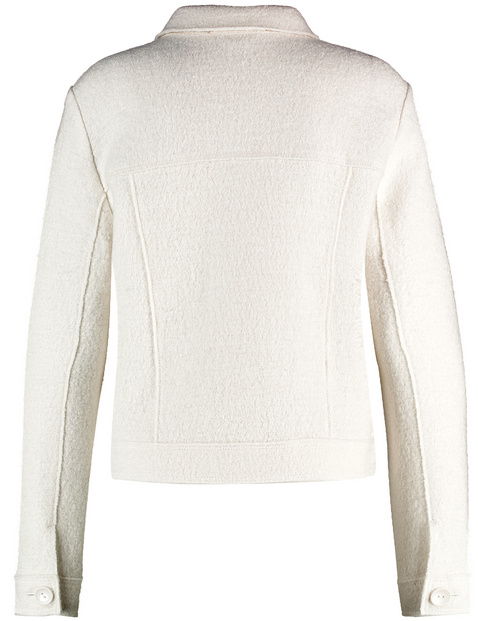Kastige Blazerjacke in Bouclé-Optik
