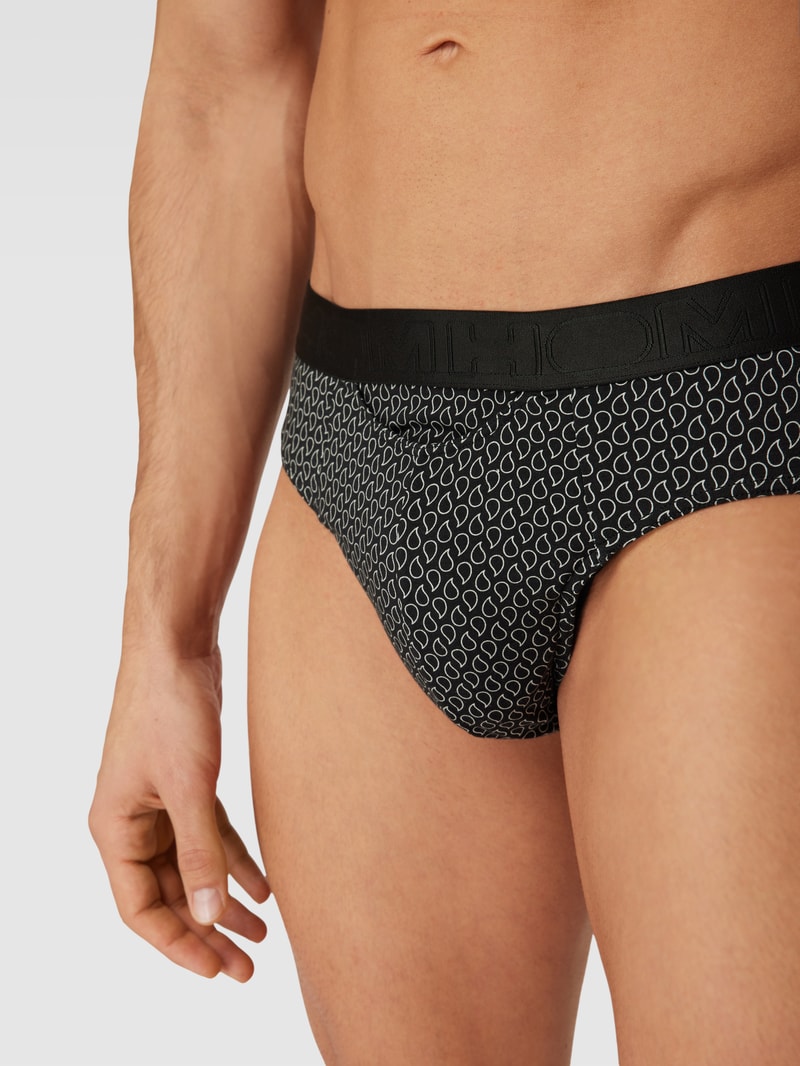 Slip mit Allover-Muster Modell 'Akita' in schwarz