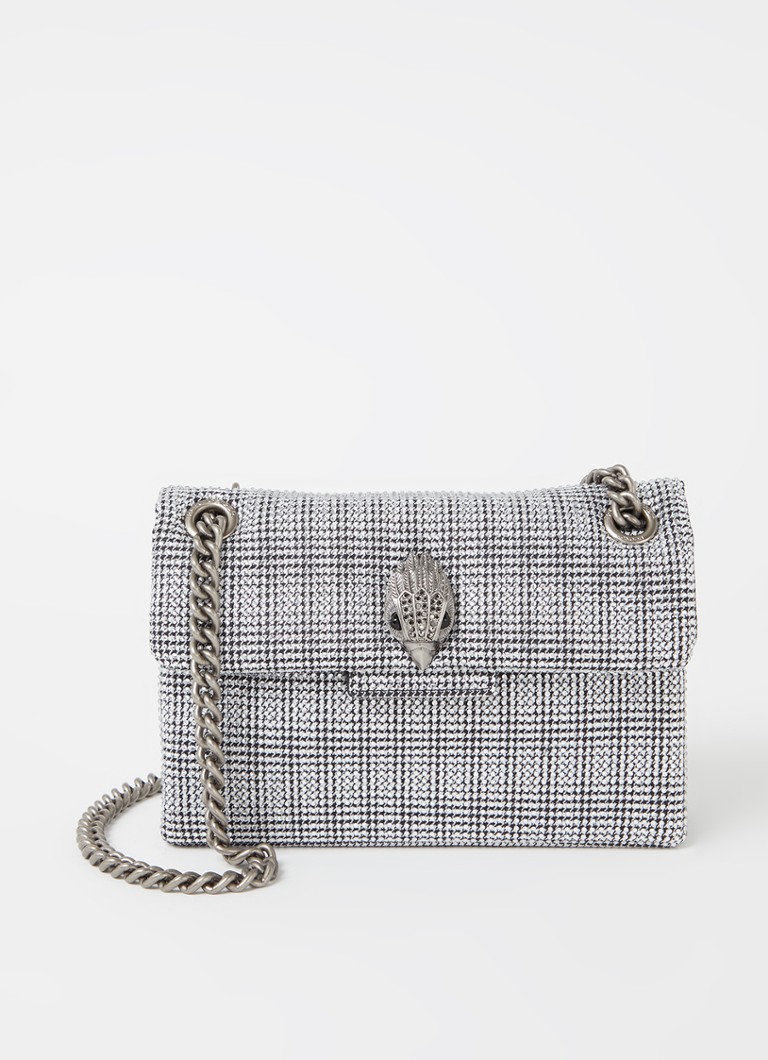 Borsa a tracolla Kensington Mini di Kurt Geiger decorata con strass.