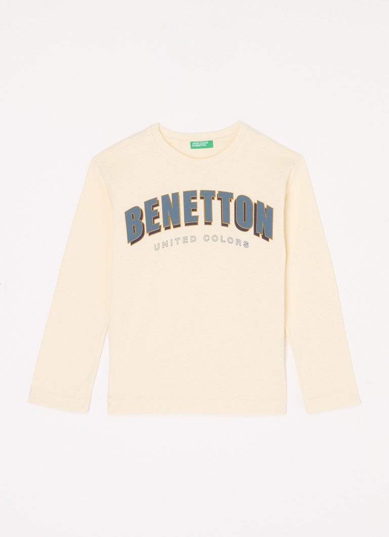 Koszula z długim rękawem Benetton z nadrukowanym logo