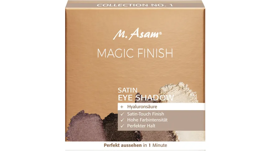 M. Asam® MAGIC FINISH Palette Satin Eyeshadow 9 g 1 - Pearly Cream, Nougatbraun, Rosenwood, Dark Brown