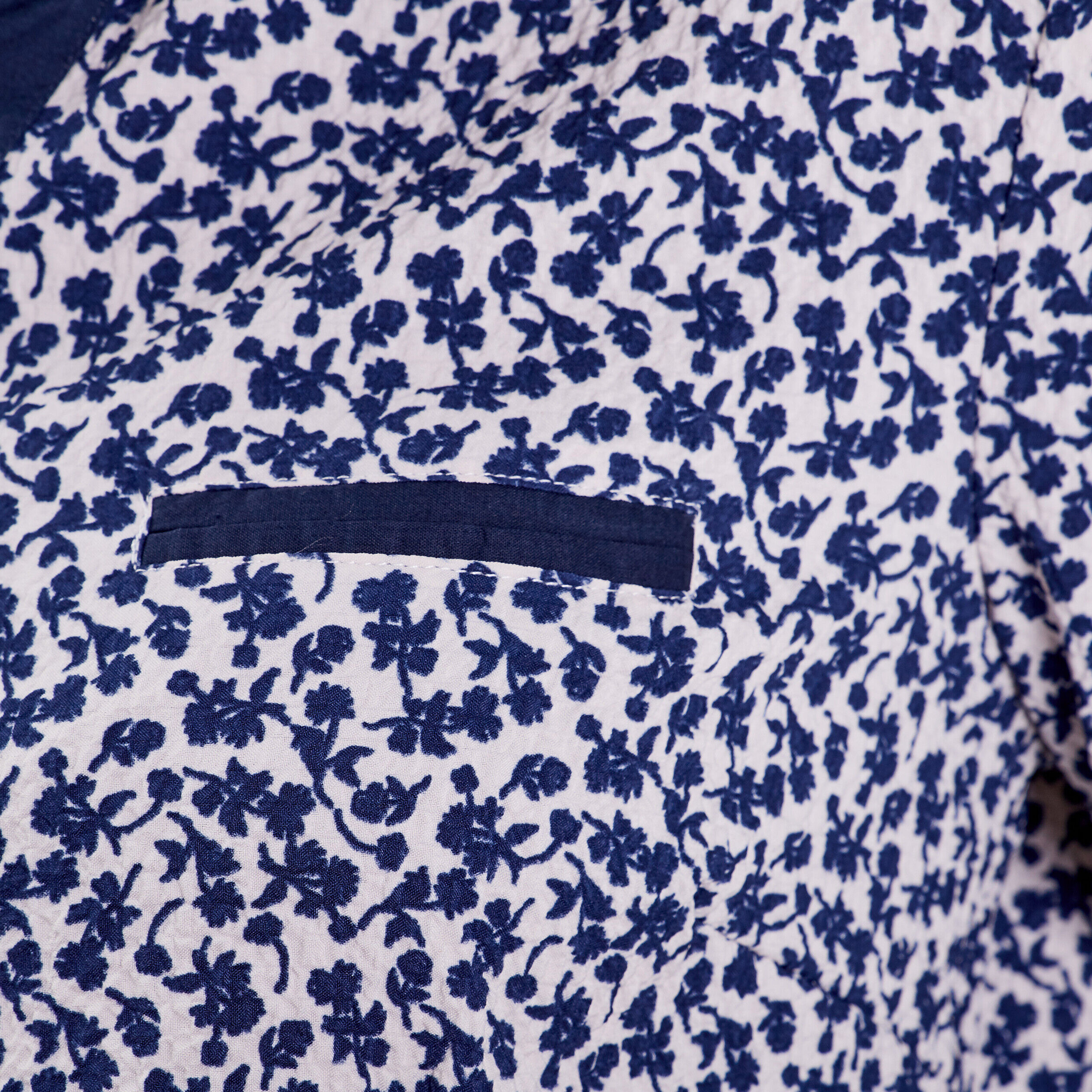 Blouse manches 3/4 bleu marine femme | Cache Cache