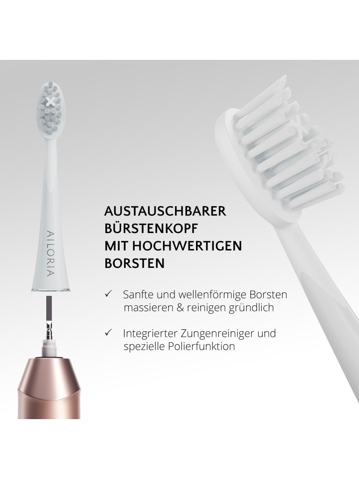 Ailoria SHINE BRIGHT USB-Schallzahnbürste in roségold günstig kaufen onesize