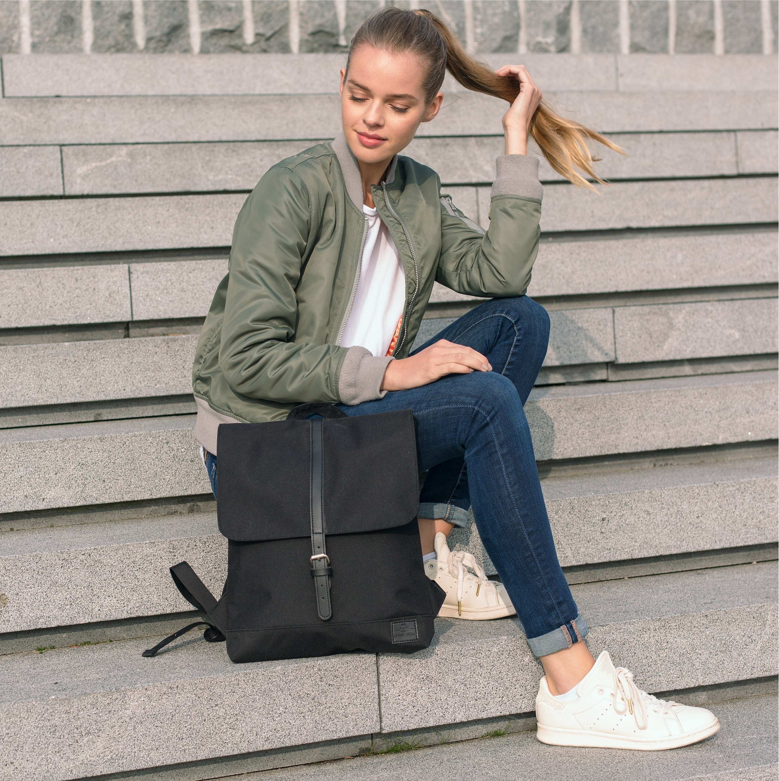 Johnny Urban Cityrucksack MIA Rucksack Damen, Tagesrucksack, Vordertasche, Laptopfach, Wasserabweisend