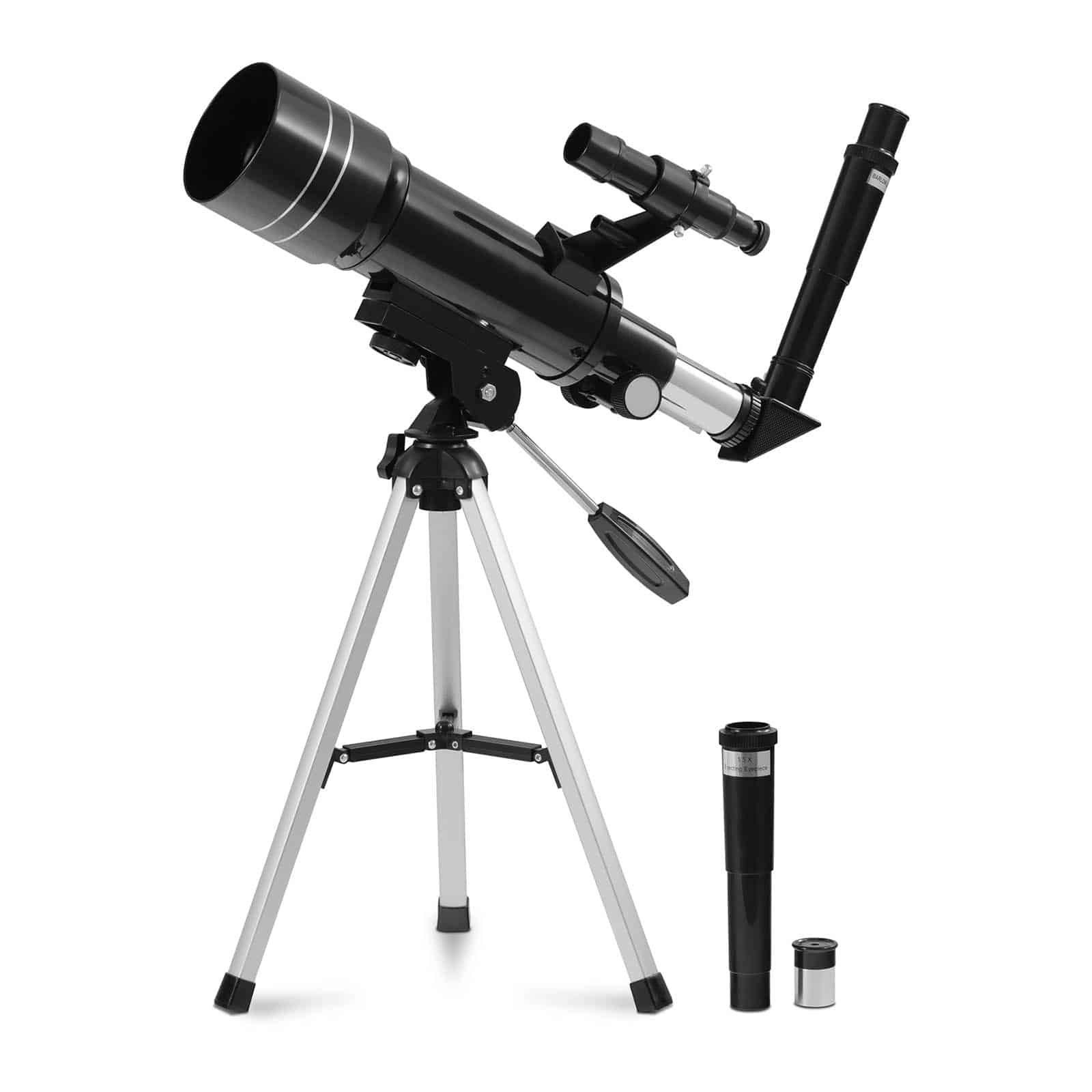 Uniprodo Teleskop Teleskop Fernrohr Refraktor Linsen-Teleskop Ø 69,78 mm 360 mm