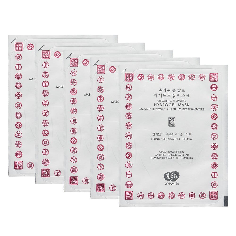 Whamisa Organic Flowers Hydro Gel Facial Mask Set