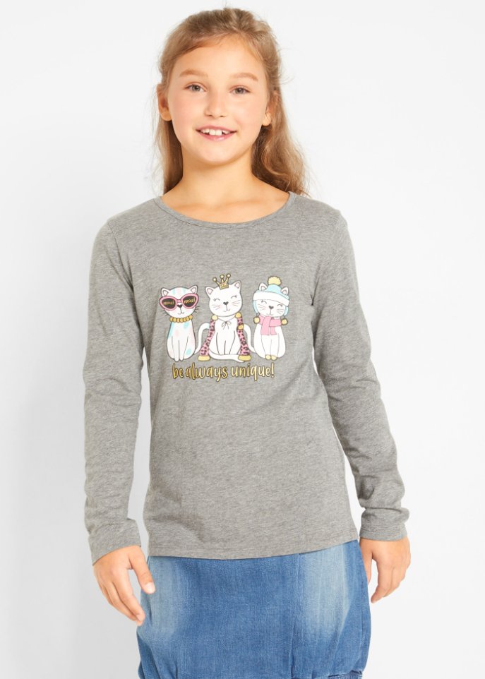Mädchen Langarmshirt mit Bio-Baumwolle