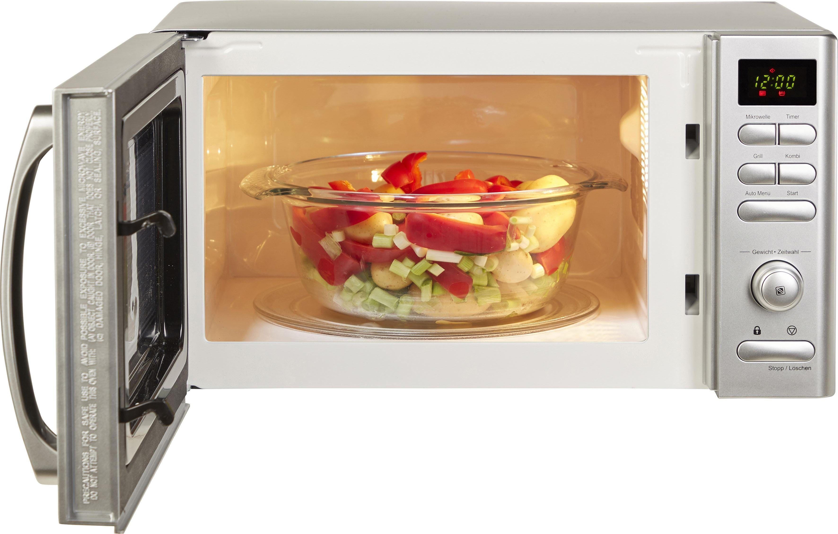 Privileg Mikrowelle 22875556, Grill, 17 l, mit 9 Automatikprogrammen