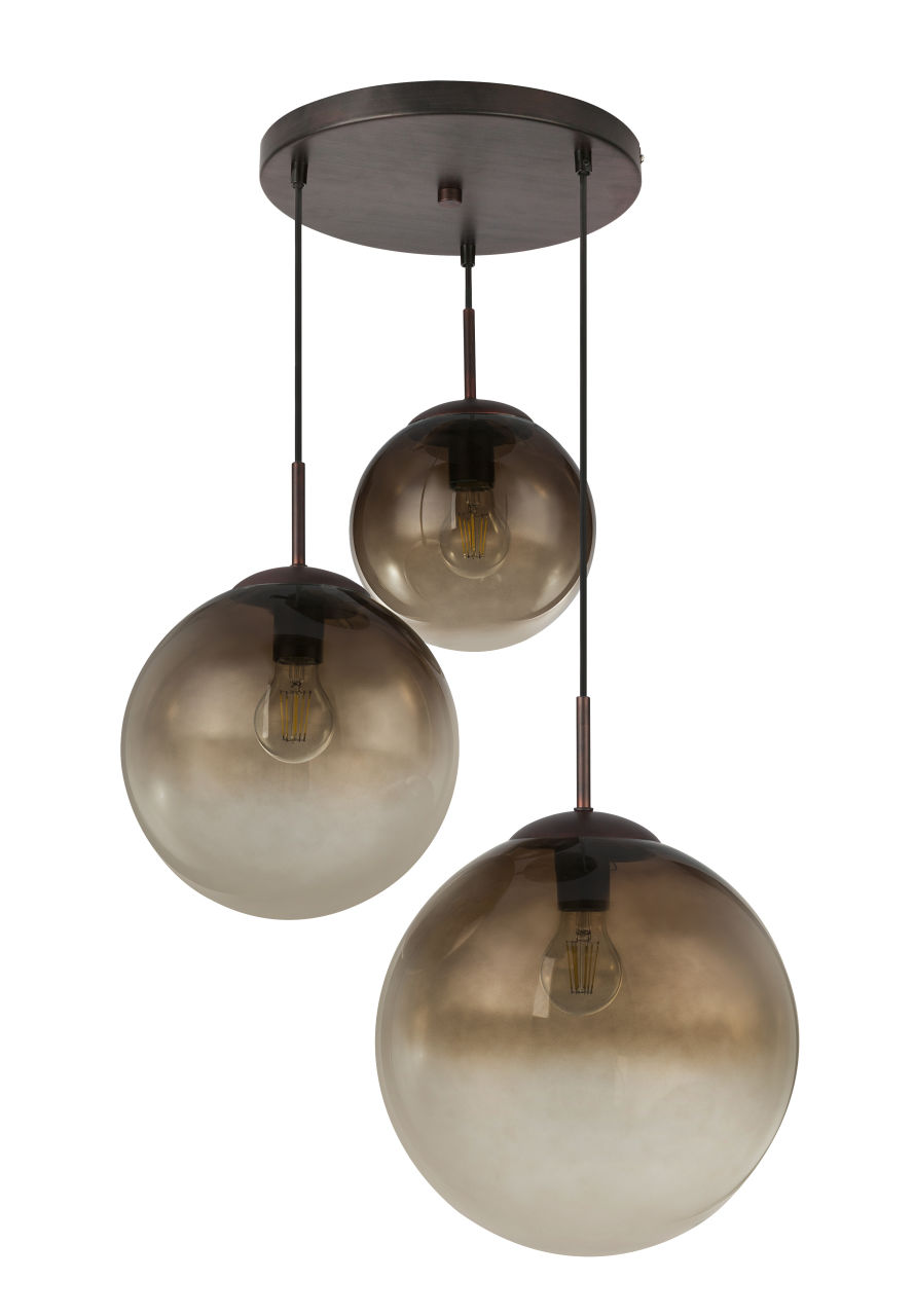 Globo Lighting - VARUS - Hängeleuchte Metall braun, 3x E27