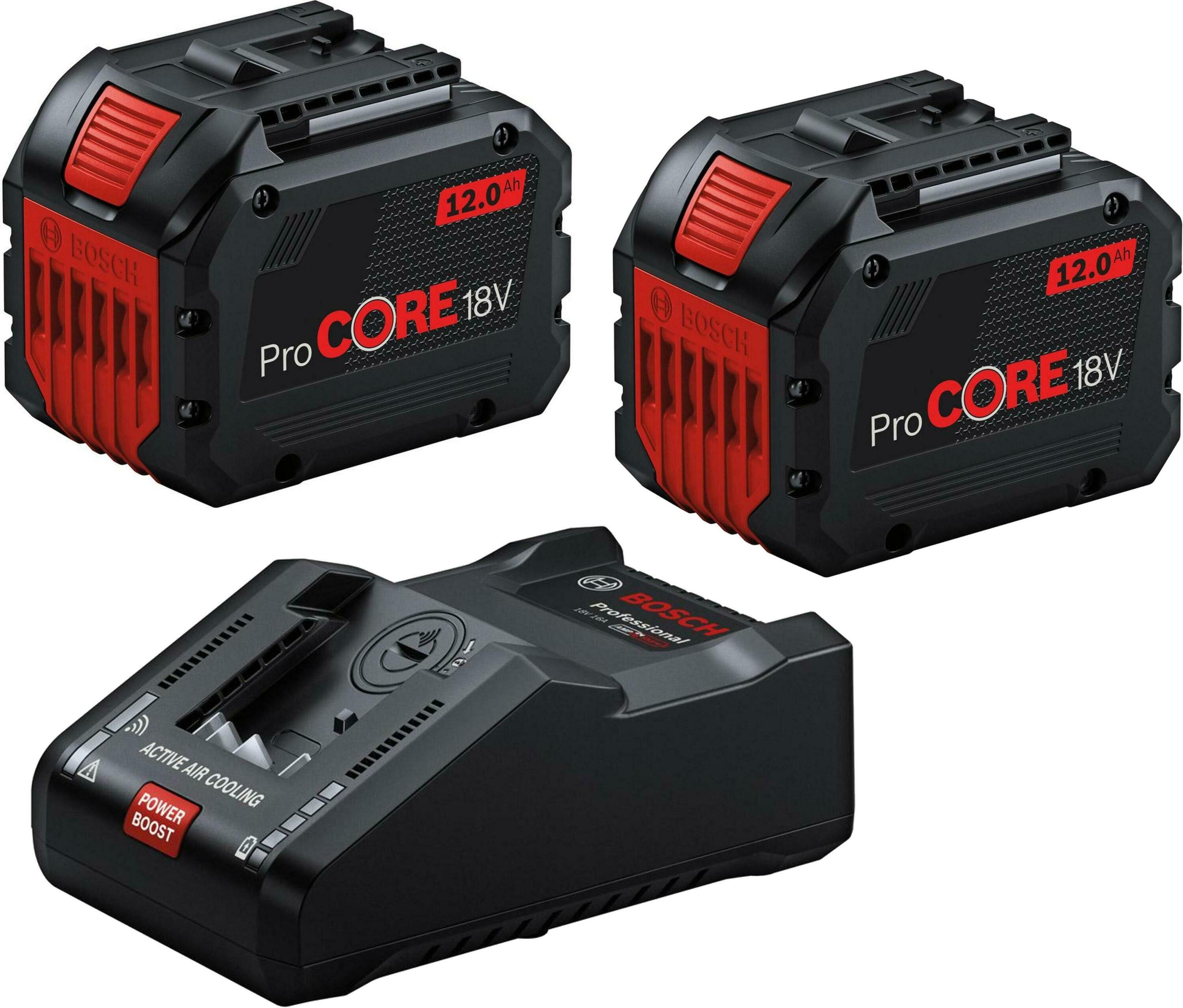 Bosch Blue Zubehör 1600A02T5W 2 x ProCore 18V 12,0Ah Akku + Ladegerät GAL 18V-160 Professional