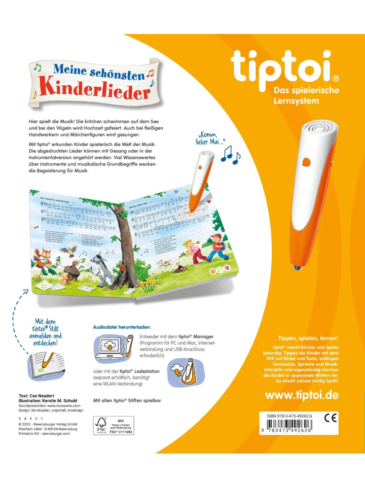 Ravensburger tiptoi® Meine schönsten Kinderlieder günstig kaufen onesize
