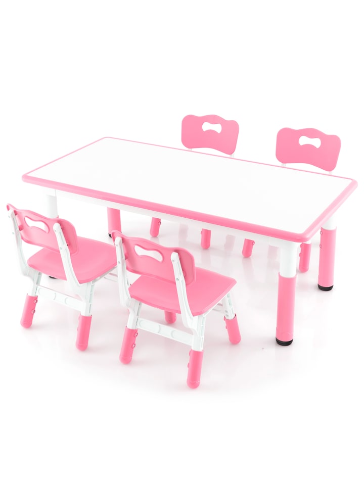 COSTWAY Kindersitzgruppe 5 tlg. ab 18 Monaten in Rosa günstig kaufen onesize