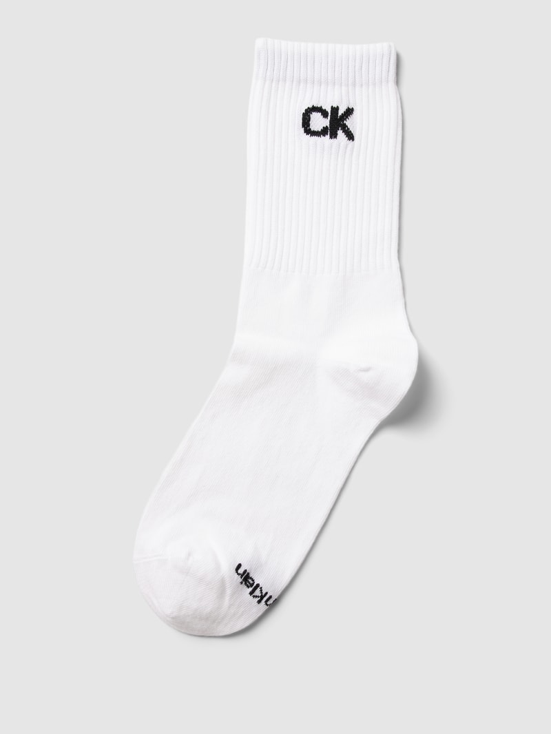 Socken mit Label-Details in weiss
