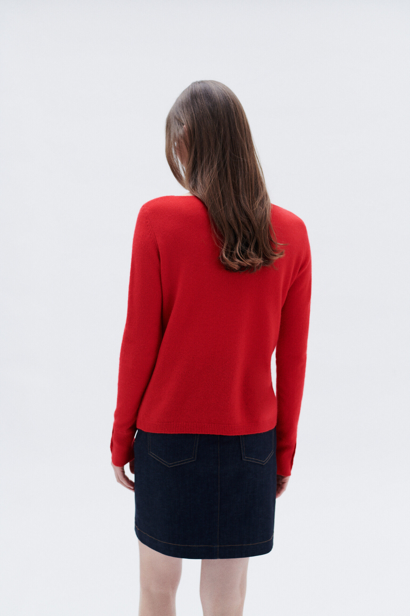 Pull mzoan rouge femme