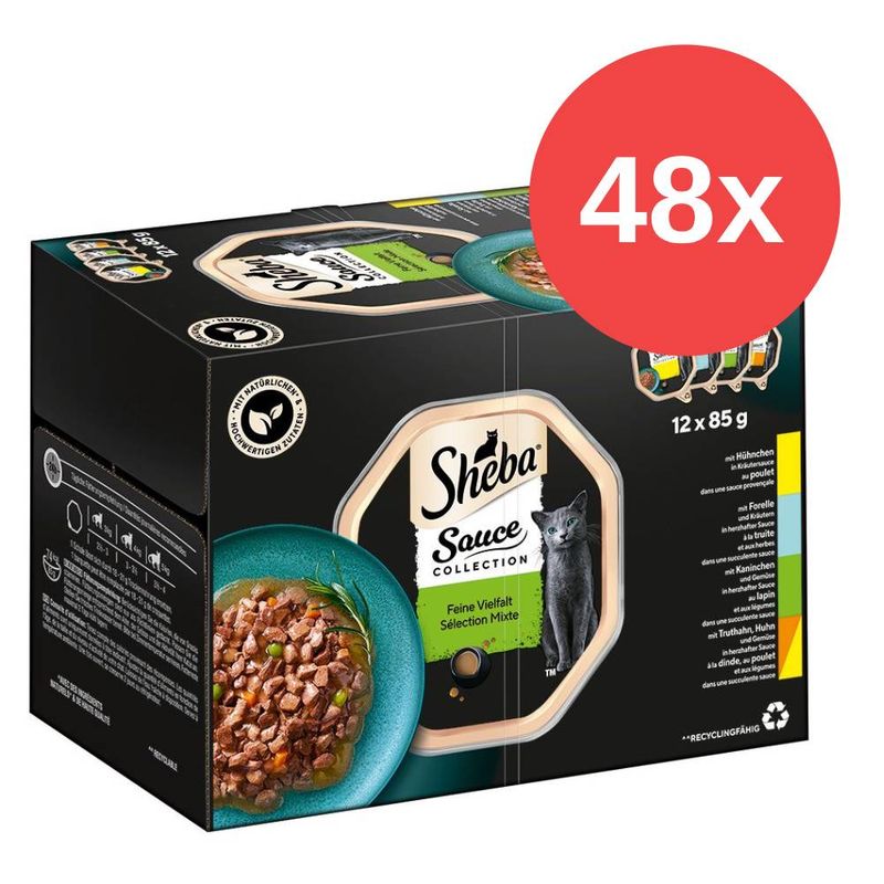 Sparpaket Sheba Varietäten Schälchen 48 x 85 g