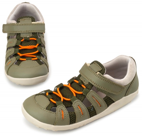 bobux kid+ ~ Summit Sandale ~ Burnt Olive & Fog