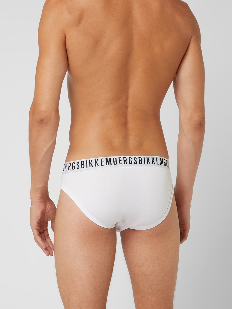Slip mit Stretch-Anteil im 2er-Pack in weiß
