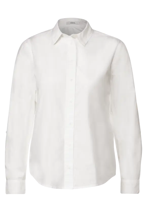 CECIL Unifarbene Baumwollbluse