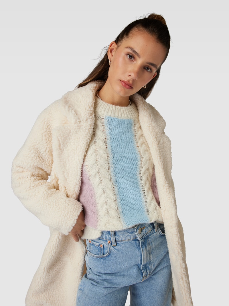Mantel mit Teddyfell Modell 'NEWAURELIA' in offwhite
