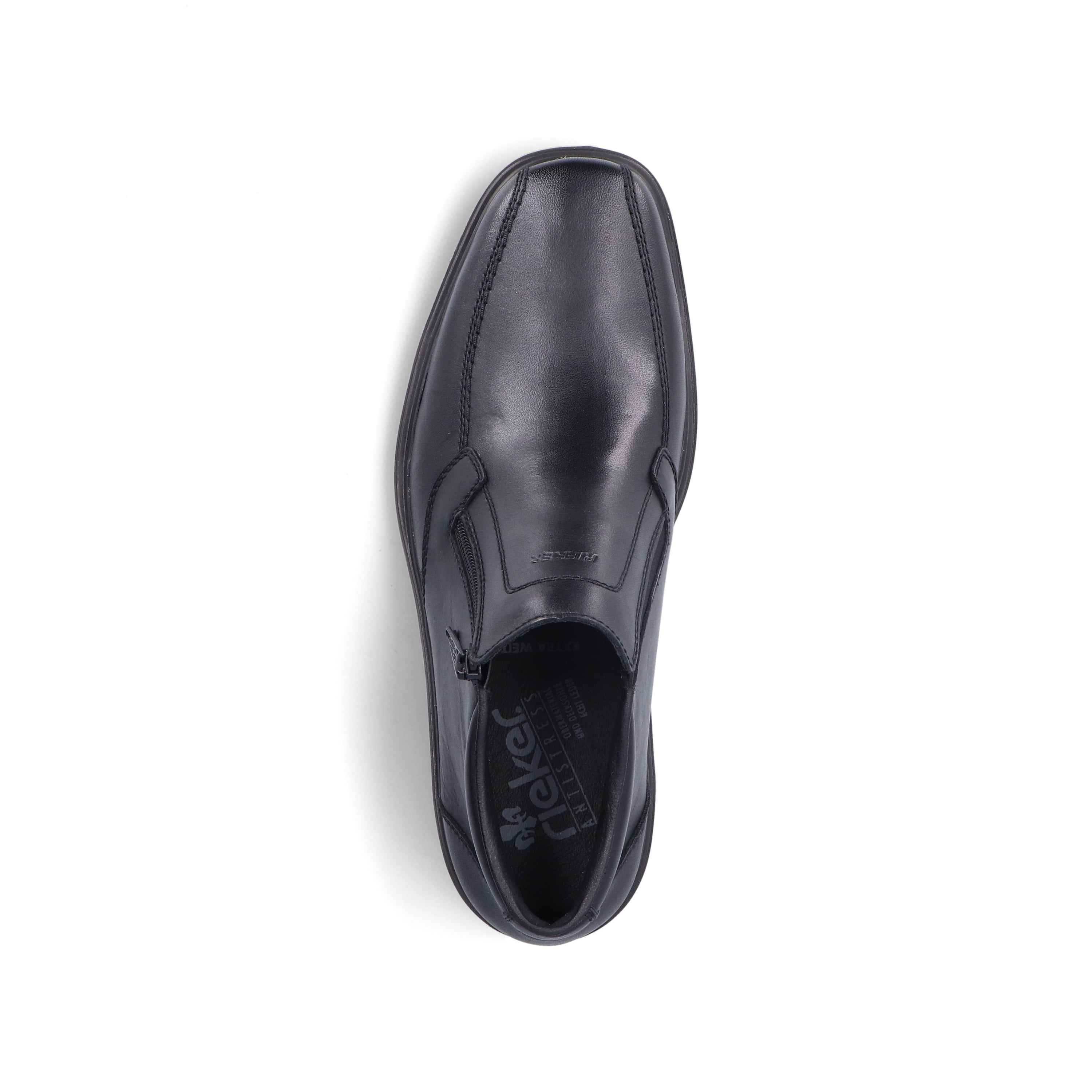 Rieker Herren Slipper glanzschwarz