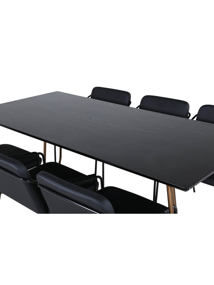 ebuy24 Essgruppe Pippi 13 (7-teilig) Schwarz 90 x 190 cm günstig kaufen onesize