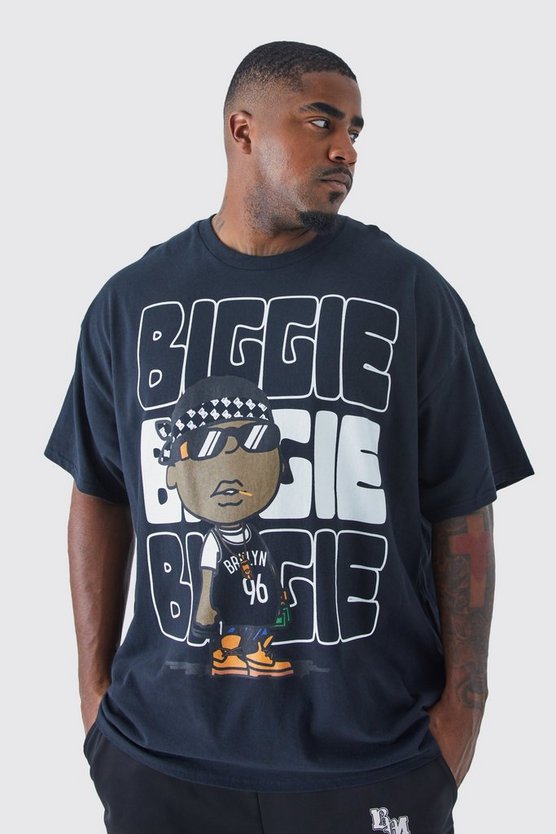 Plus Size T-Shirt mit lizenziertem Notorious Big Print