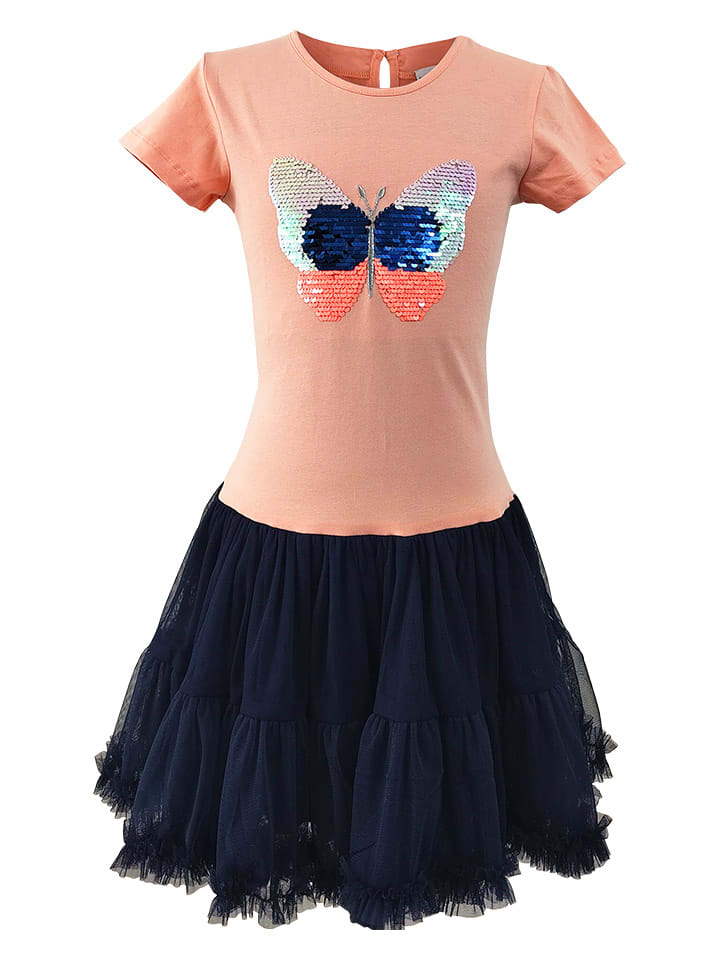 happy girls by Eisend Kleid in Koralle/ Dunkelblau günstig kaufen